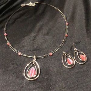 Lia Sophia Cotton Candy Teardrop set. Like new!